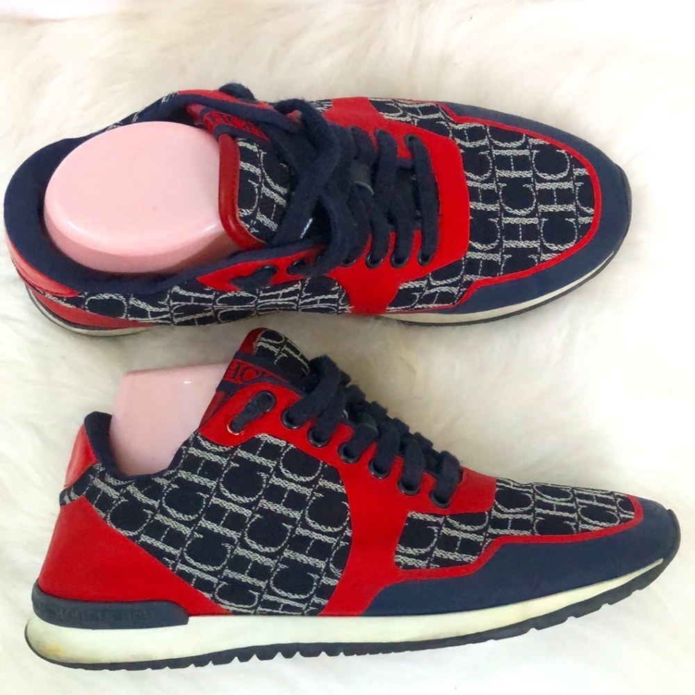 Carolina Herrera Women's Blue/Red Sneakers Size 40
